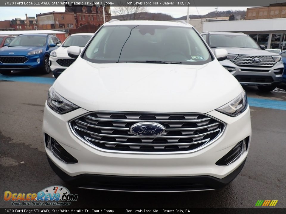 2020 Ford Edge SEL AWD Star White Metallic Tri-Coat / Ebony Photo #4