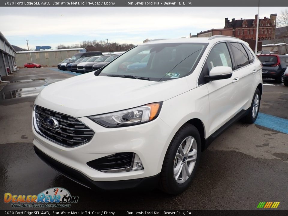 2020 Ford Edge SEL AWD Star White Metallic Tri-Coat / Ebony Photo #5