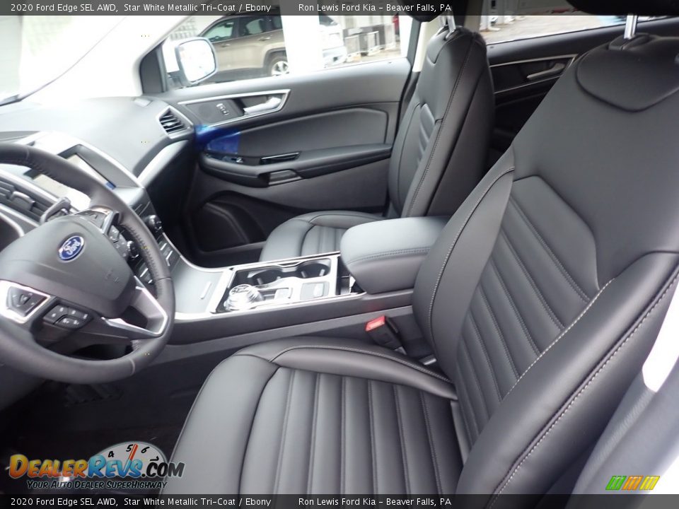 2020 Ford Edge SEL AWD Star White Metallic Tri-Coat / Ebony Photo #12