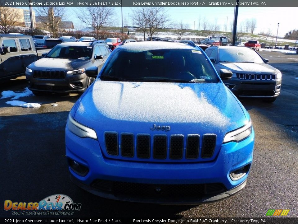 2021 Jeep Cherokee Latitude Lux 4x4 Hydro Blue Pearl / Black Photo #2