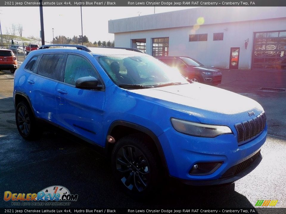 2021 Jeep Cherokee Latitude Lux 4x4 Hydro Blue Pearl / Black Photo #3