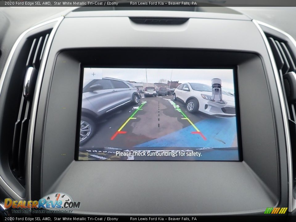 2020 Ford Edge SEL AWD Star White Metallic Tri-Coat / Ebony Photo #16