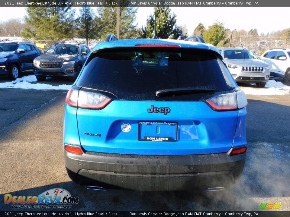 2021 Jeep Cherokee Latitude Lux 4x4 Hydro Blue Pearl / Black Photo #6