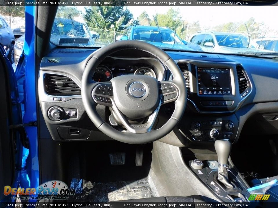 2021 Jeep Cherokee Latitude Lux 4x4 Hydro Blue Pearl / Black Photo #13