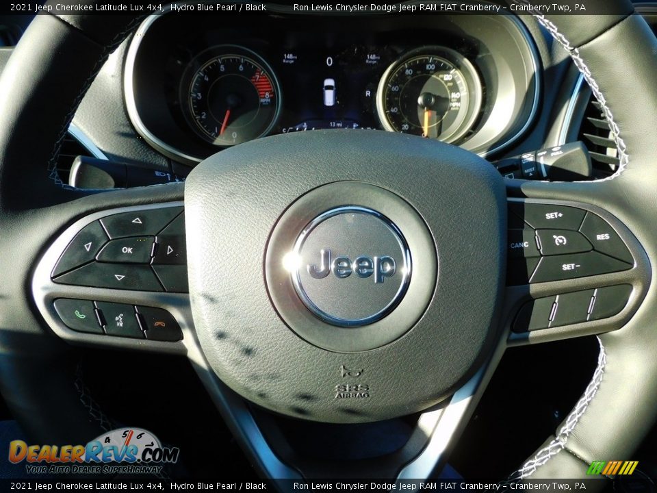 2021 Jeep Cherokee Latitude Lux 4x4 Hydro Blue Pearl / Black Photo #19