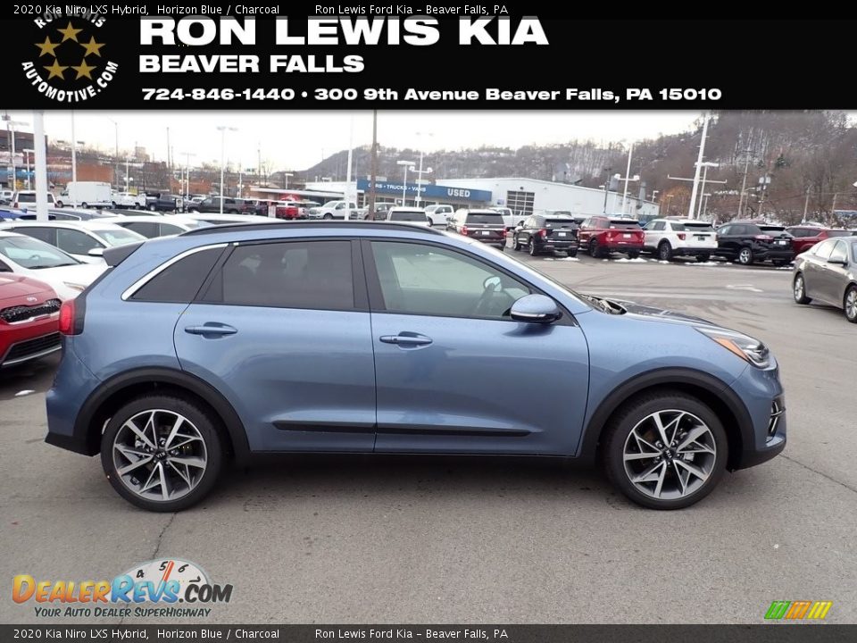 2020 Kia Niro LXS Hybrid Horizon Blue / Charcoal Photo #1
