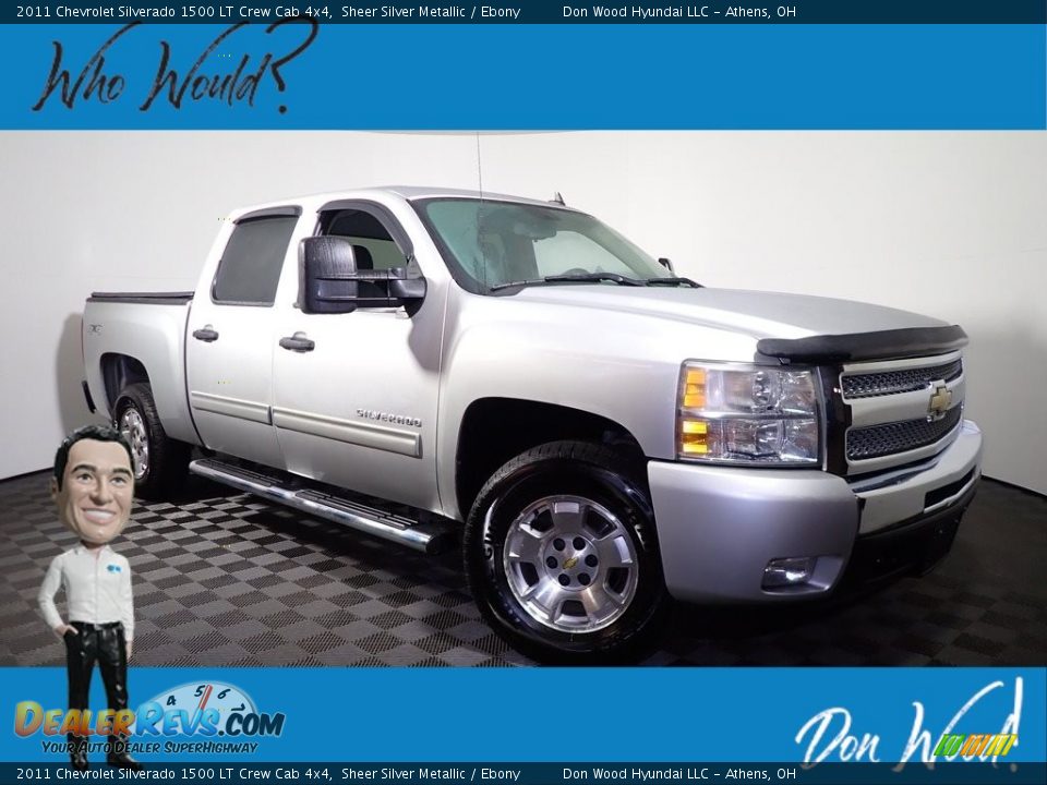 2011 Chevrolet Silverado 1500 LT Crew Cab 4x4 Sheer Silver Metallic / Ebony Photo #1