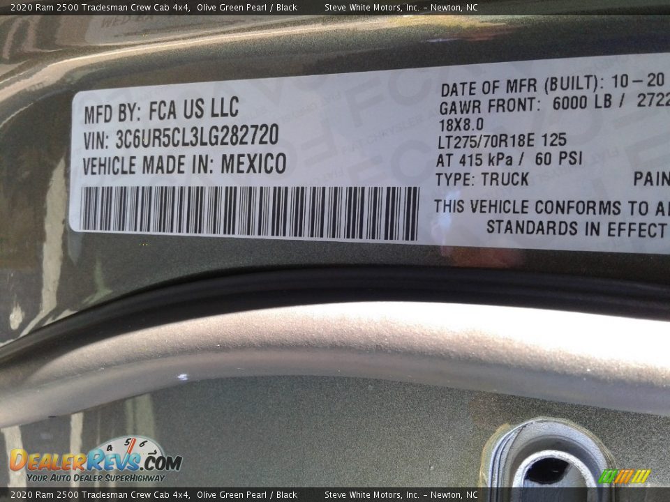2020 Ram 2500 Tradesman Crew Cab 4x4 Olive Green Pearl / Black Photo #28