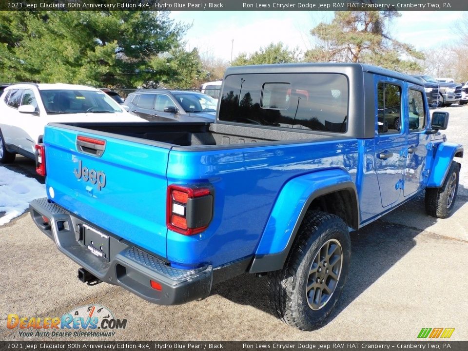 2021 Jeep Gladiator 80th Anniversary Edition 4x4 Hydro Blue Pearl / Black Photo #5