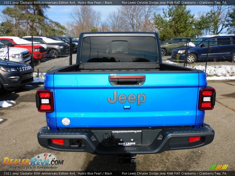 2021 Jeep Gladiator 80th Anniversary Edition 4x4 Hydro Blue Pearl / Black Photo #6
