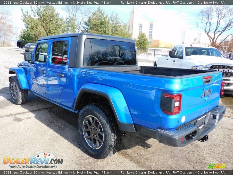 2021 Jeep Gladiator 80th Anniversary Edition 4x4 Hydro Blue Pearl / Black Photo #8