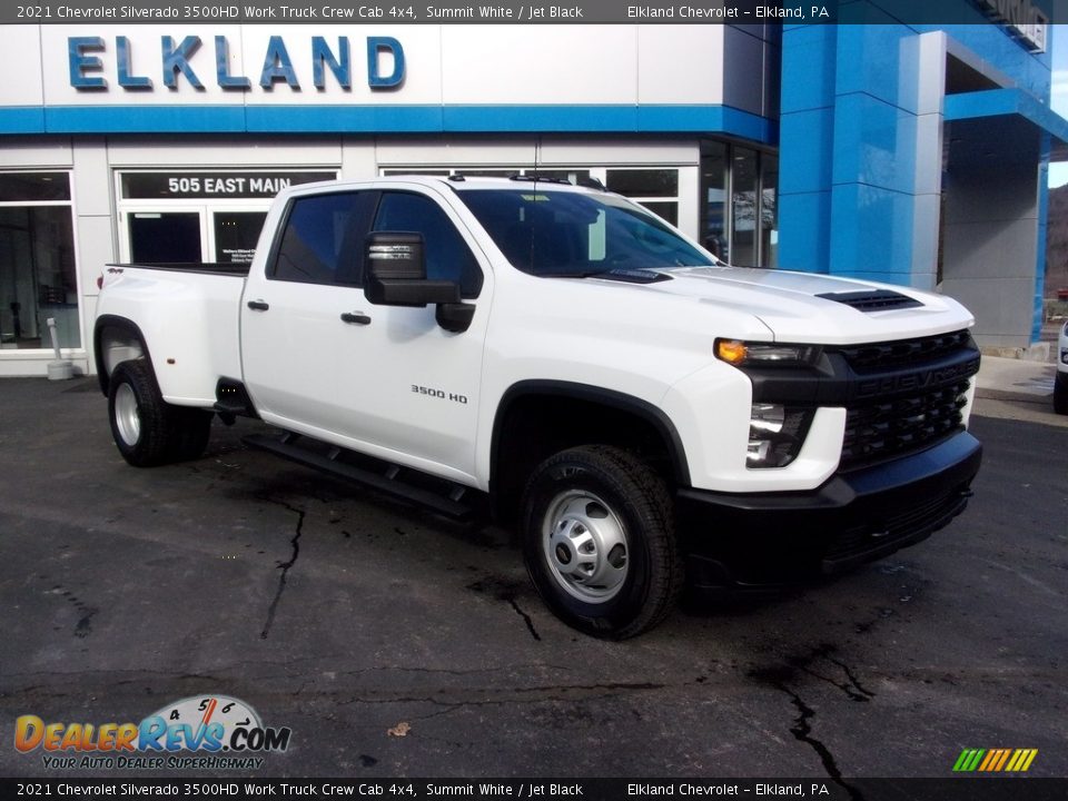 2021 Chevrolet Silverado 3500HD Work Truck Crew Cab 4x4 Summit White / Jet Black Photo #1