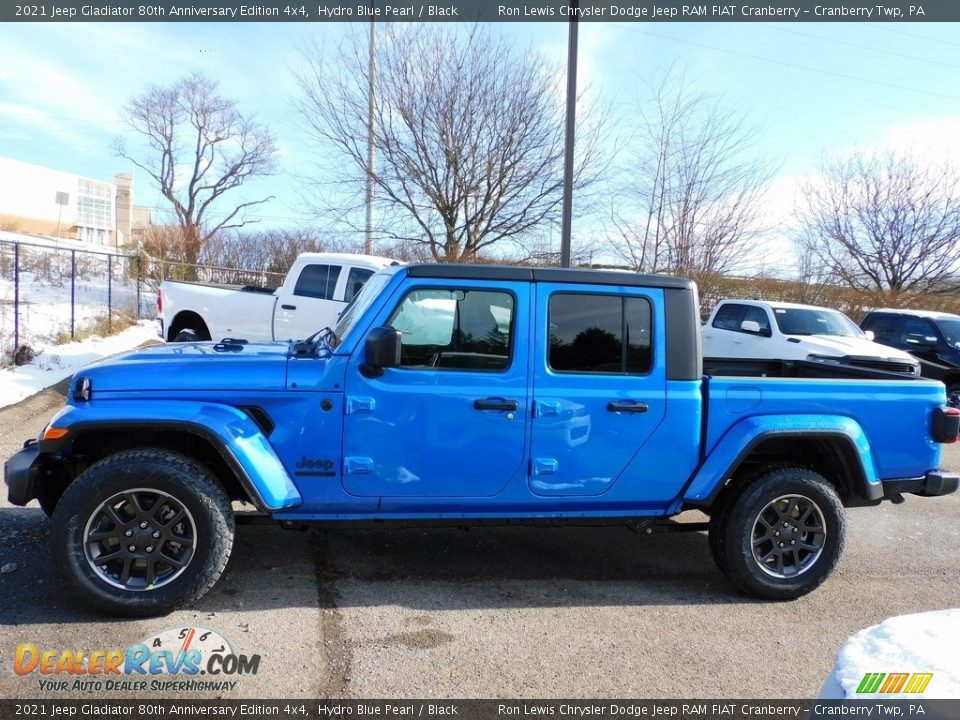 2021 Jeep Gladiator 80th Anniversary Edition 4x4 Hydro Blue Pearl / Black Photo #9