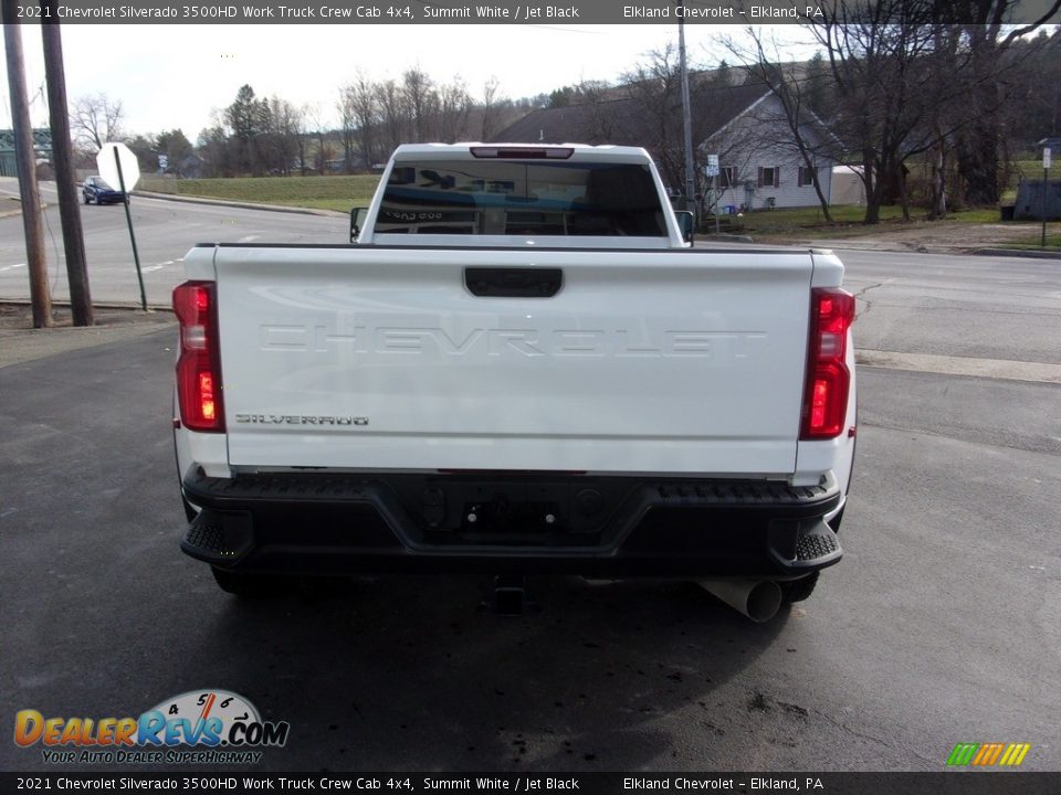 2021 Chevrolet Silverado 3500HD Work Truck Crew Cab 4x4 Summit White / Jet Black Photo #4