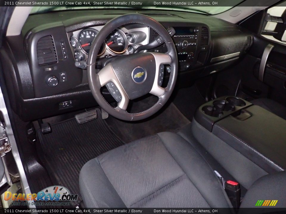 2011 Chevrolet Silverado 1500 LT Crew Cab 4x4 Sheer Silver Metallic / Ebony Photo #18