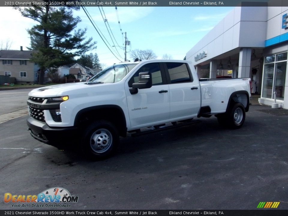 2021 Chevrolet Silverado 3500HD Work Truck Crew Cab 4x4 Summit White / Jet Black Photo #6