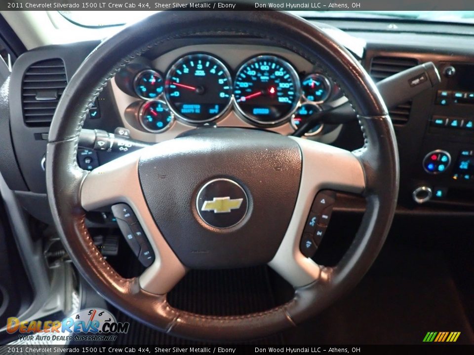 2011 Chevrolet Silverado 1500 LT Crew Cab 4x4 Sheer Silver Metallic / Ebony Photo #26