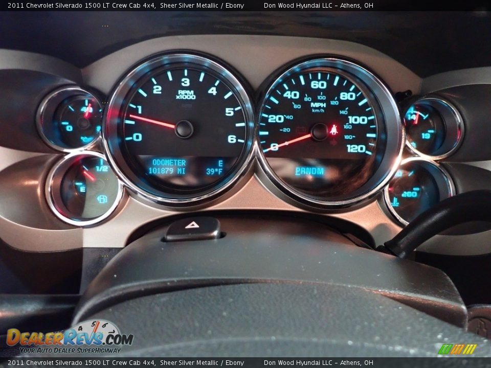 2011 Chevrolet Silverado 1500 LT Crew Cab 4x4 Sheer Silver Metallic / Ebony Photo #27