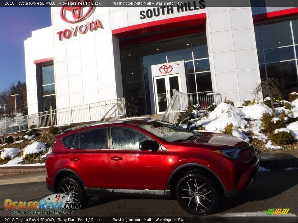 2018 Toyota RAV4 SE AWD Ruby Flare Pearl / Black Photo #2