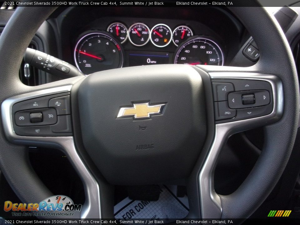2021 Chevrolet Silverado 3500HD Work Truck Crew Cab 4x4 Summit White / Jet Black Photo #23