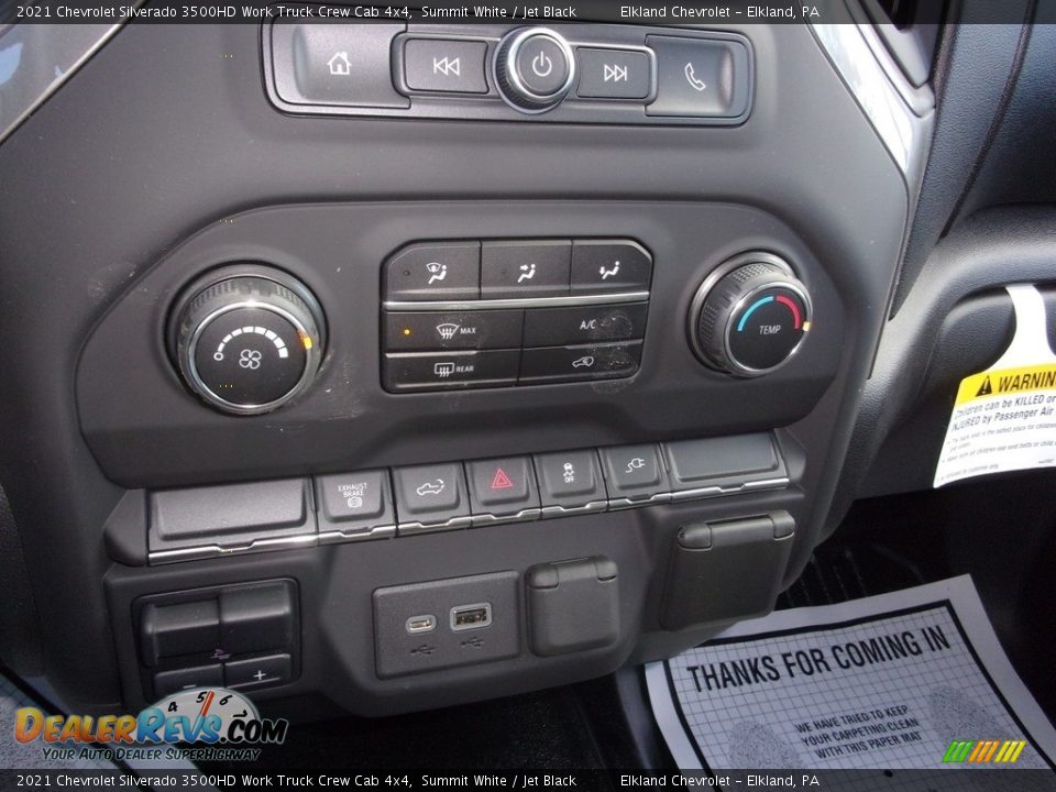 2021 Chevrolet Silverado 3500HD Work Truck Crew Cab 4x4 Summit White / Jet Black Photo #29