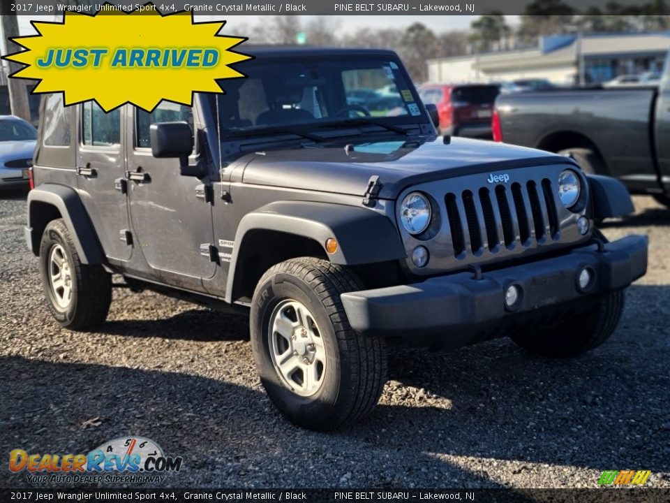 2017 Jeep Wrangler Unlimited Sport 4x4 Granite Crystal Metallic / Black Photo #1