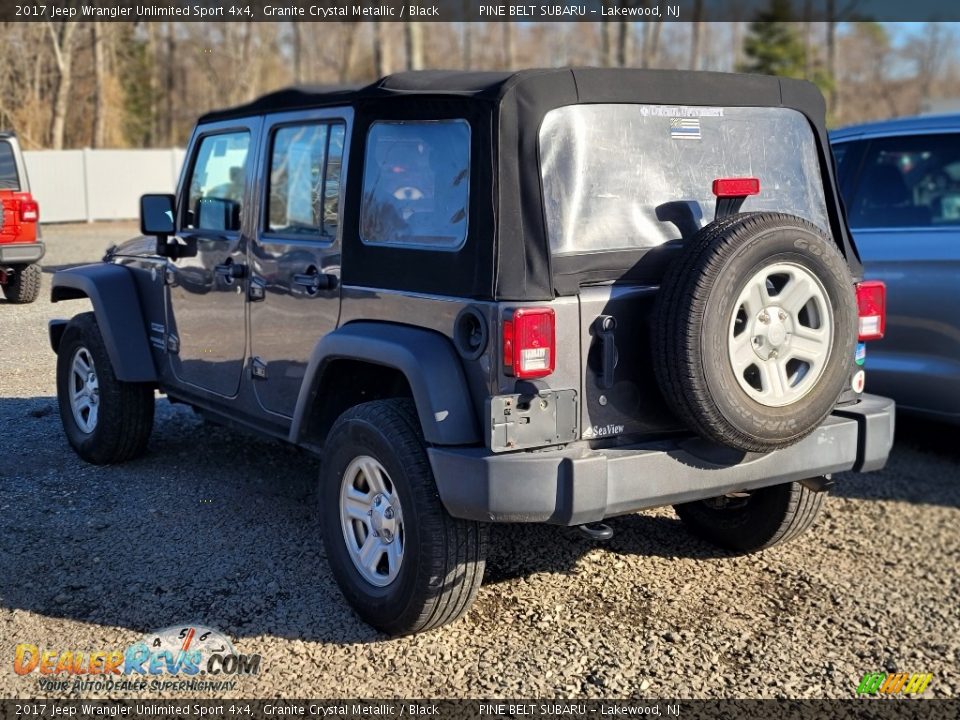 2017 Jeep Wrangler Unlimited Sport 4x4 Granite Crystal Metallic / Black Photo #5