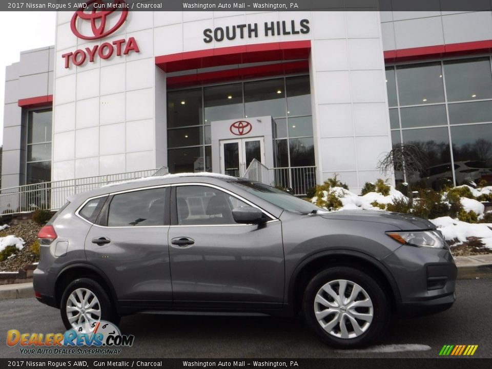 2017 Nissan Rogue S AWD Gun Metallic / Charcoal Photo #2