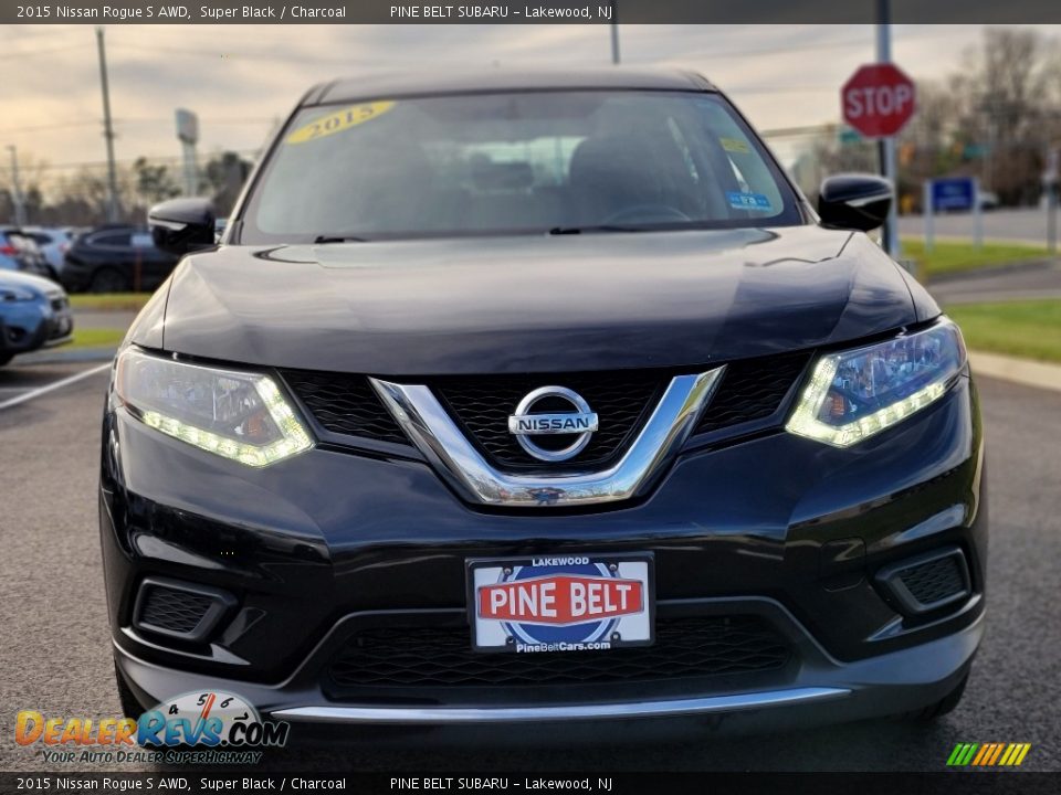 2015 Nissan Rogue S AWD Super Black / Charcoal Photo #12