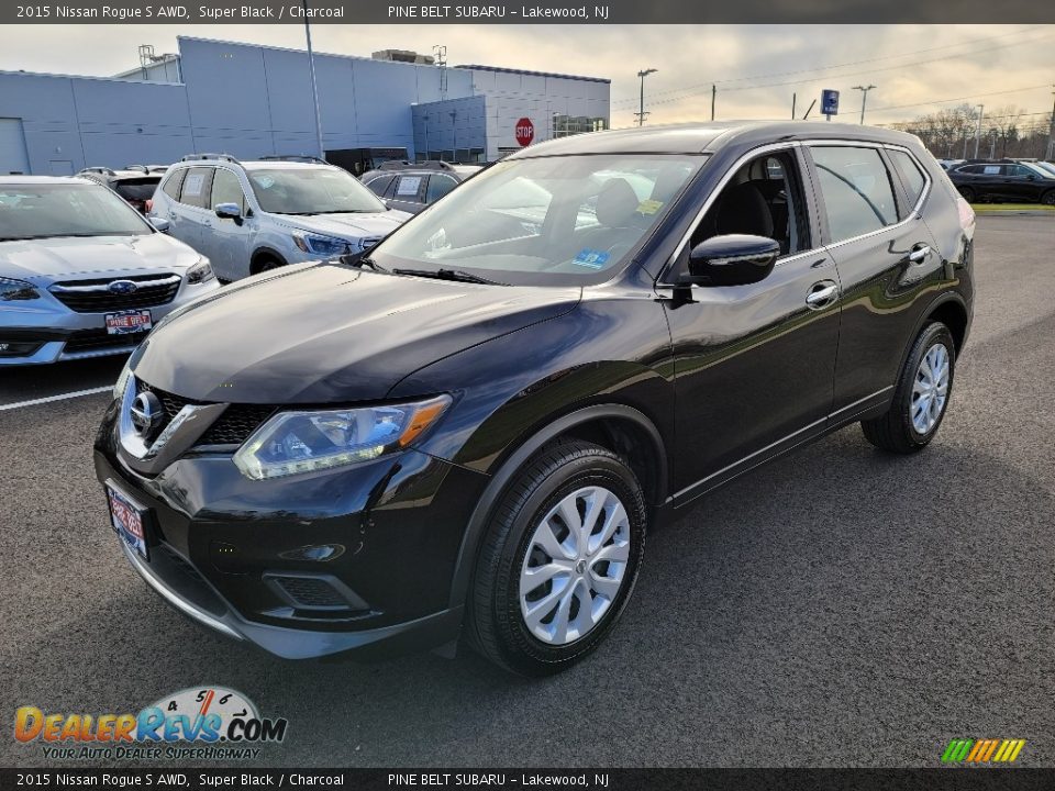 2015 Nissan Rogue S AWD Super Black / Charcoal Photo #13