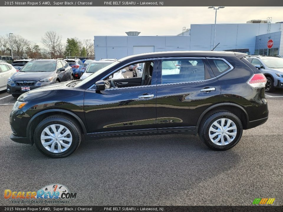 2015 Nissan Rogue S AWD Super Black / Charcoal Photo #15