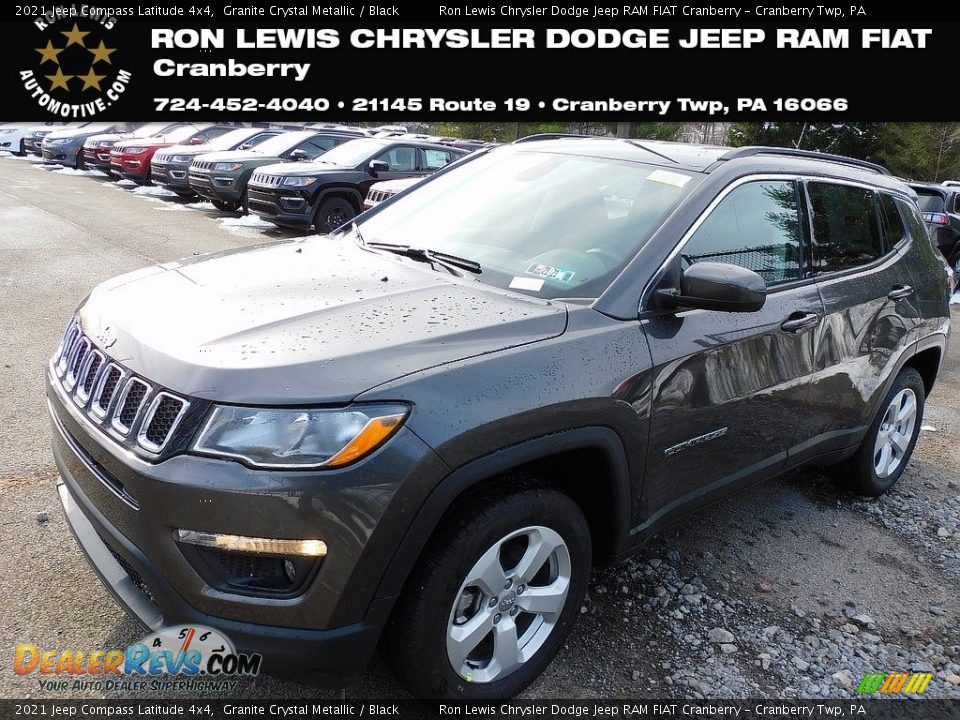 2021 Jeep Compass Latitude 4x4 Granite Crystal Metallic / Black Photo #1