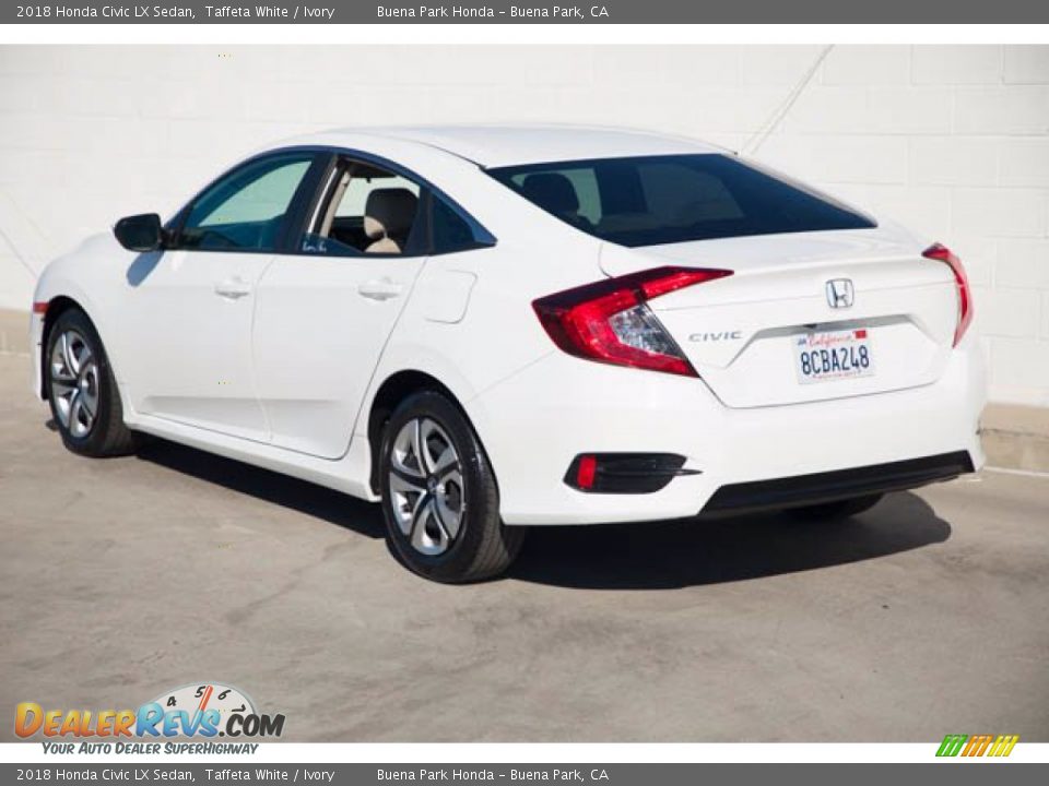 2018 Honda Civic LX Sedan Taffeta White / Ivory Photo #2