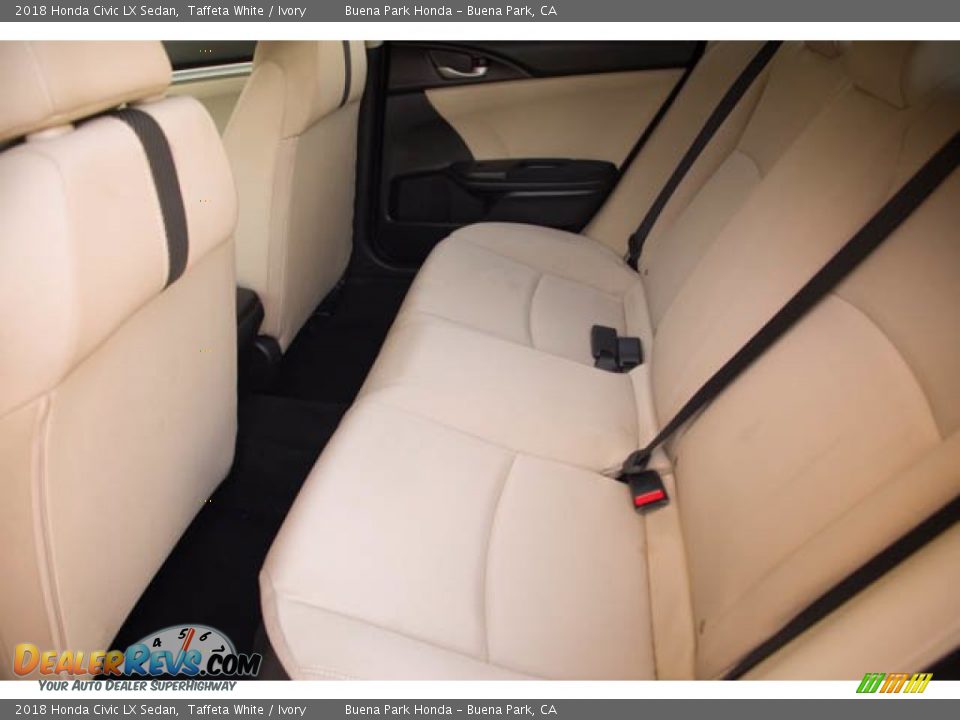 2018 Honda Civic LX Sedan Taffeta White / Ivory Photo #4