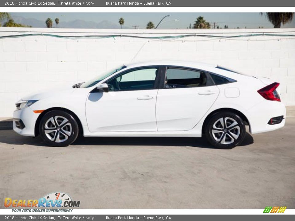 2018 Honda Civic LX Sedan Taffeta White / Ivory Photo #10