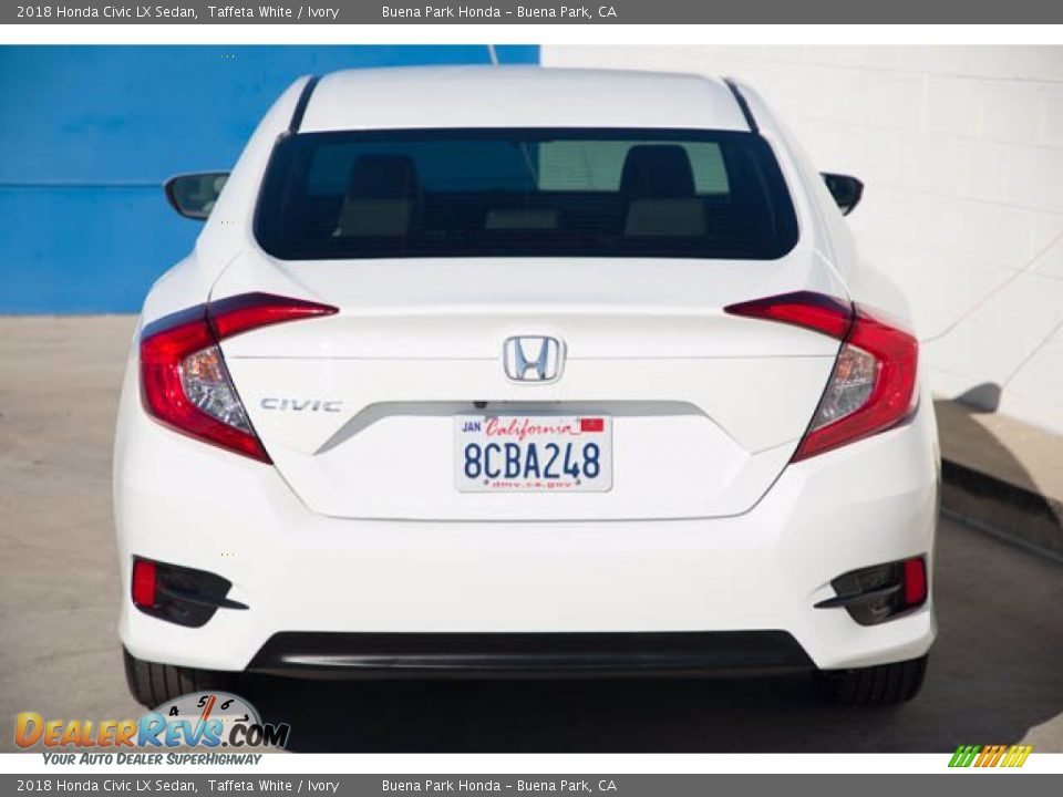 2018 Honda Civic LX Sedan Taffeta White / Ivory Photo #11