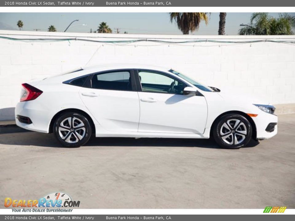 2018 Honda Civic LX Sedan Taffeta White / Ivory Photo #14