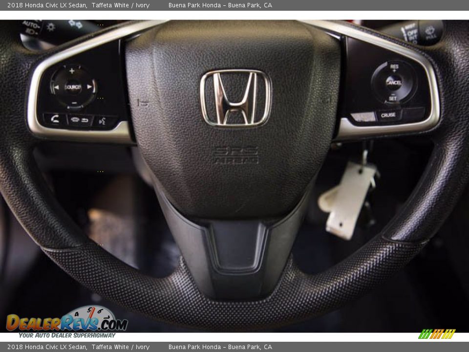 2018 Honda Civic LX Sedan Taffeta White / Ivory Photo #15