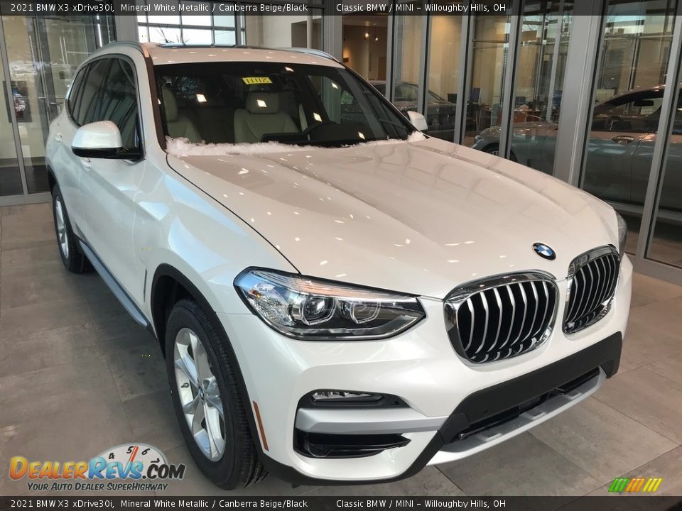 2021 BMW X3 xDrive30i Mineral White Metallic / Canberra Beige/Black Photo #1