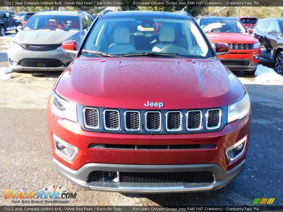 2021 Jeep Compass Limited 4x4 Velvet Red Pearl / Black/Ski Gray Photo #2