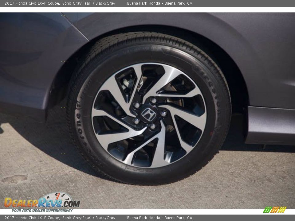 2017 Honda Civic LX-P Coupe Sonic Gray Pearl / Black/Gray Photo #33