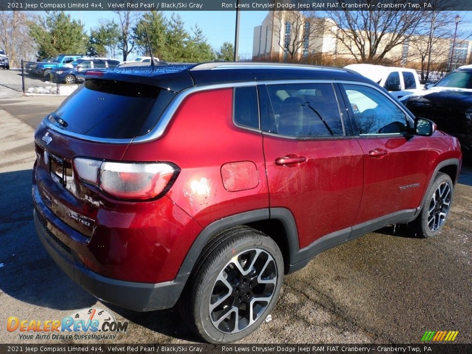 2021 Jeep Compass Limited 4x4 Velvet Red Pearl / Black/Ski Gray Photo #5