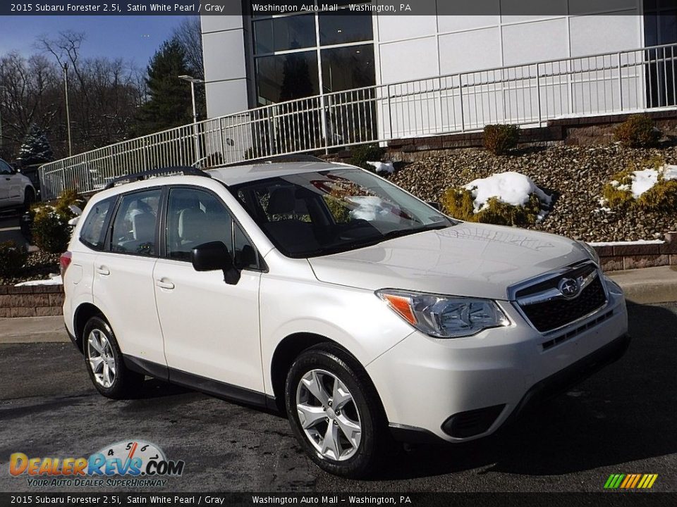 2015 Subaru Forester 2.5i Satin White Pearl / Gray Photo #1