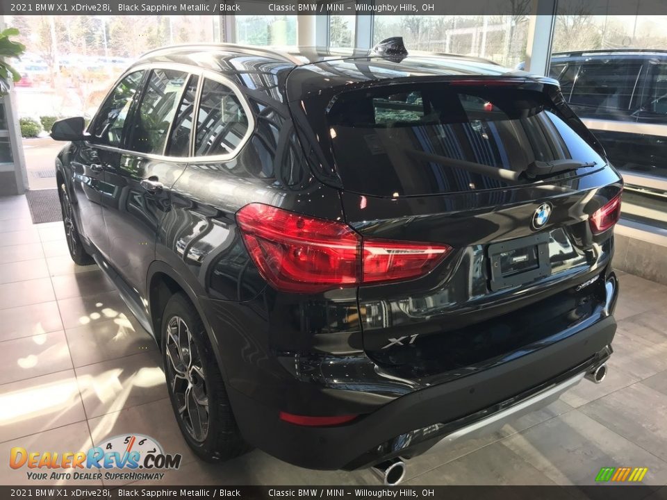 2021 BMW X1 xDrive28i Black Sapphire Metallic / Black Photo #2