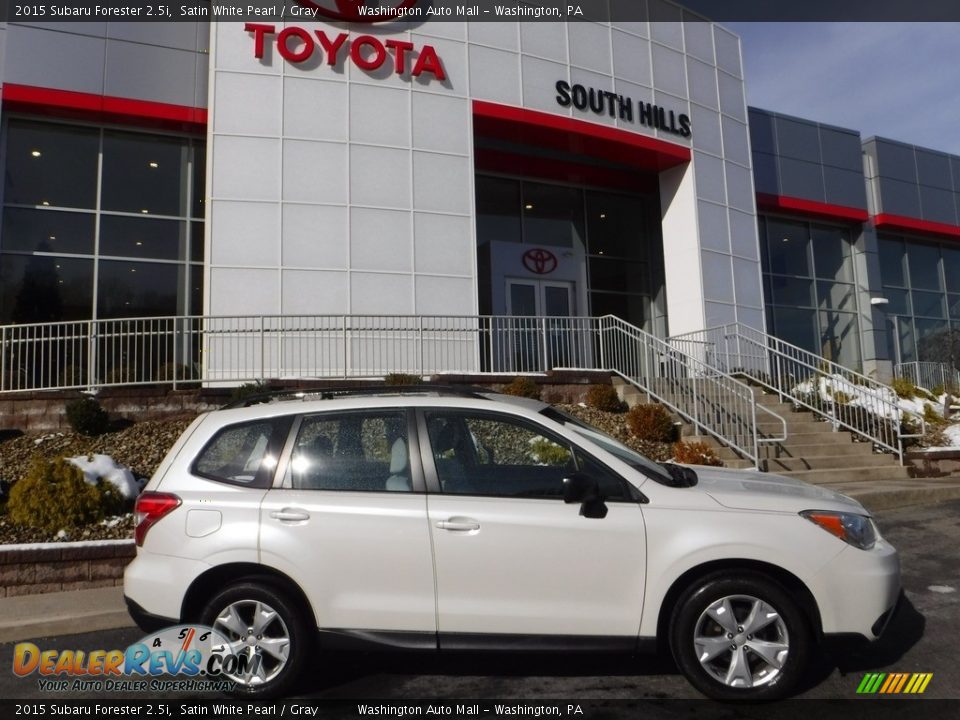 2015 Subaru Forester 2.5i Satin White Pearl / Gray Photo #2