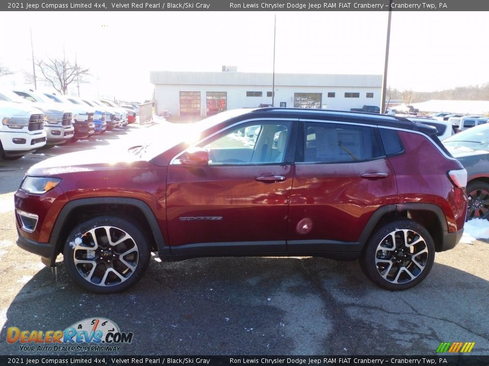 2021 Jeep Compass Limited 4x4 Velvet Red Pearl / Black/Ski Gray Photo #9