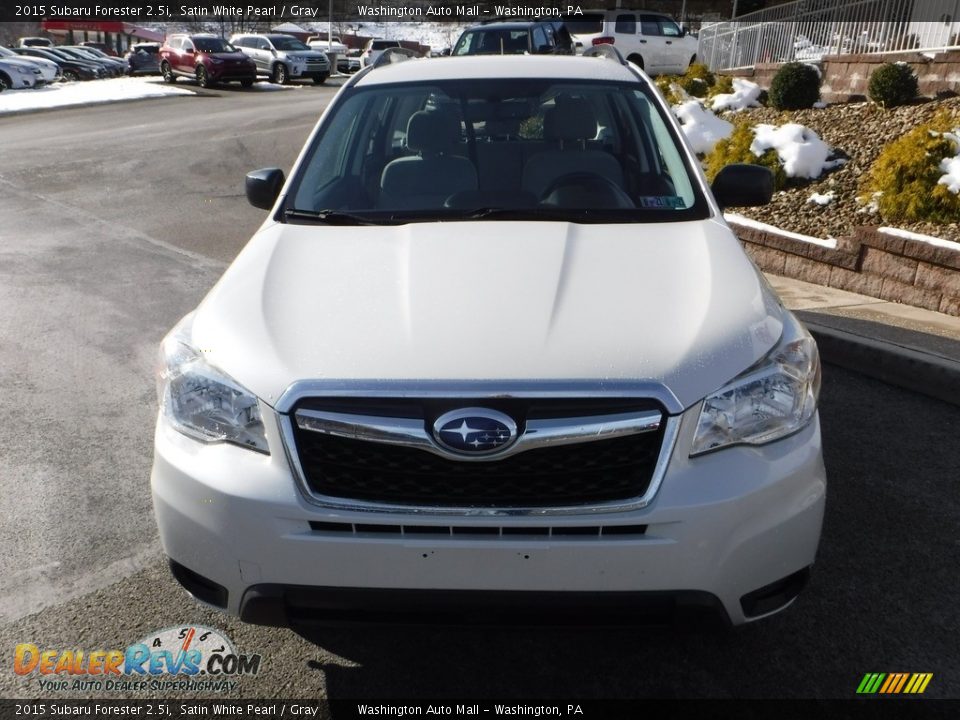 2015 Subaru Forester 2.5i Satin White Pearl / Gray Photo #8