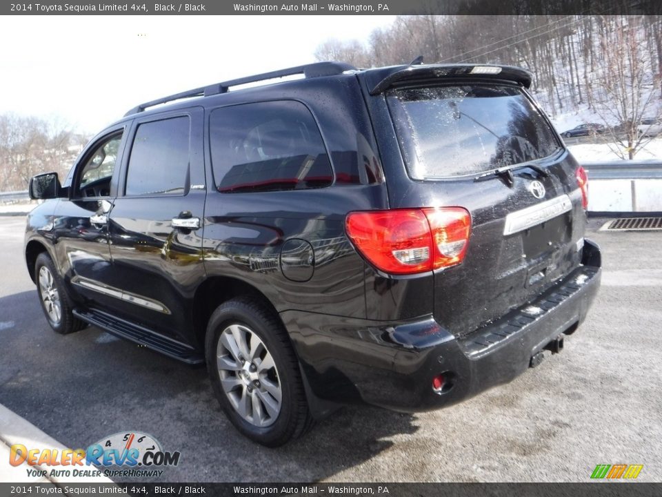 2014 Toyota Sequoia Limited 4x4 Black / Black Photo #13