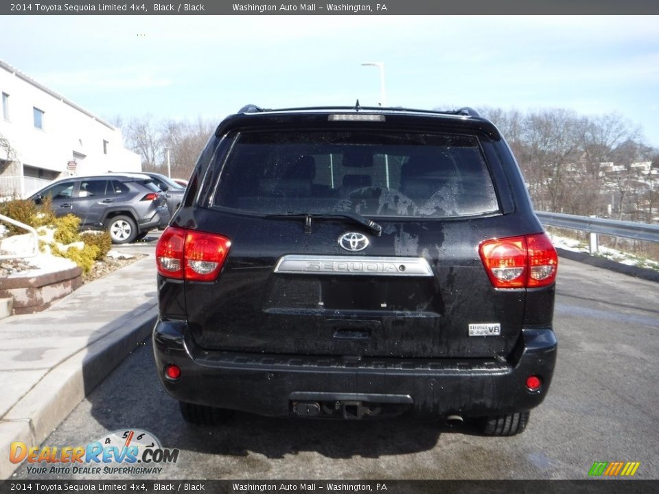 2014 Toyota Sequoia Limited 4x4 Black / Black Photo #14