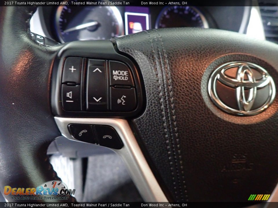2017 Toyota Highlander Limited AWD Toasted Walnut Pearl / Saddle Tan Photo #28